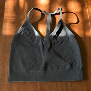 Navy Spiritual Gangster ribbed sports bra